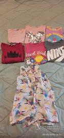 set 6 t-shirt + camiciola bimba 5-6-7-8 anni