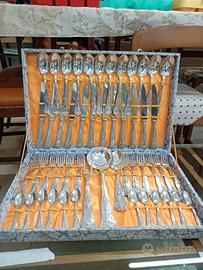 servizio 12 persone posate placcate argento 