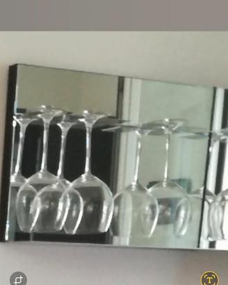 mensola di design porta bicchieri e vino