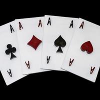 SCULTURA CARTE POKER - 4 ASSI