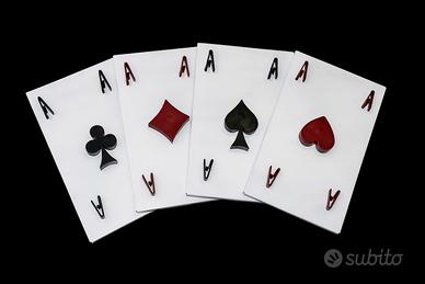 SCULTURA CARTE POKER - 4 ASSI
