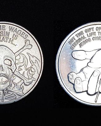 For the wages of sin is death.( moneta - token )