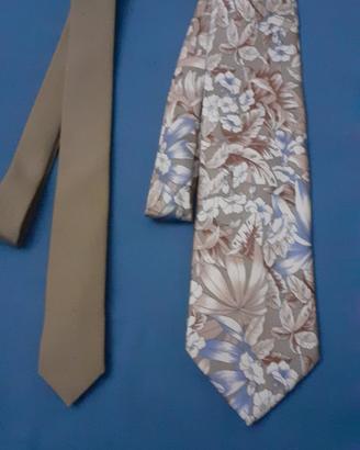 due cravatte vintage 100% seta  