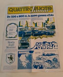 QUATTRORUOTE JUNIOR suppl. per ragazzi anno 1972