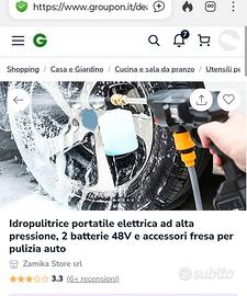 idropulitrice portatile elettrica ad alta pression