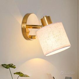 Lightess Oro Applique da Parete Interno con Interr