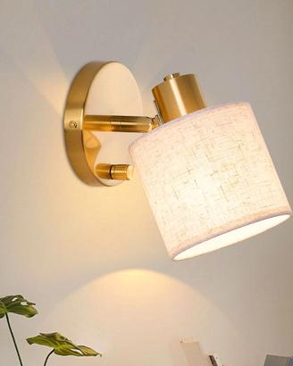 Lightess Oro Applique da Parete Interno con Interr