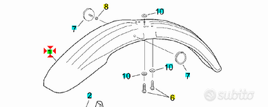 Parafango ant Aprilia RX MX 50 AP8226477
