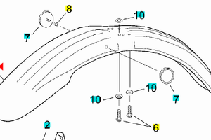Parafango ant Aprilia RX MX 50 AP8226477