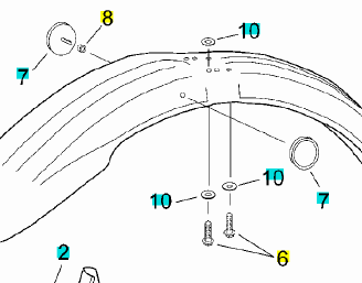 Parafango ant Aprilia RX MX 50 AP8226477