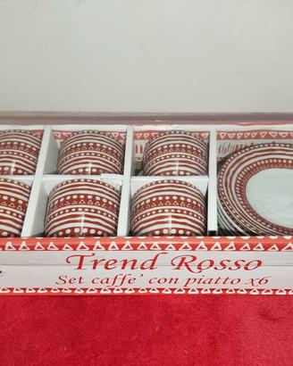 Set nuovo con confezione tazzine con piattini 