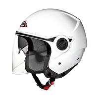 Casco jet moto scooter smk bianco doppia visiera