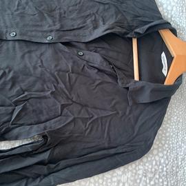 Camicia nera lunga / vestito Terranova