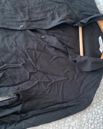 Camicia nera lunga / vestito Terranova