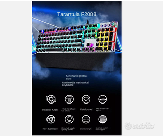 Tarantula F2088 Tastiera Da Gioco Meccanica