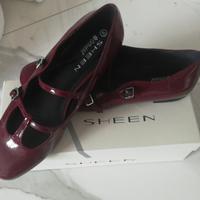 scarpe ballerina rosso bordeaux donna TG. 40