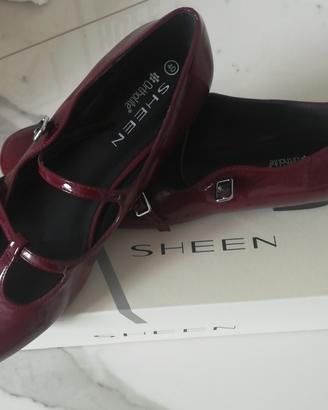 scarpe ballerina rosso bordeaux donna TG. 40