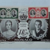 Cartolina postale Monaco 19 Aprile 1956