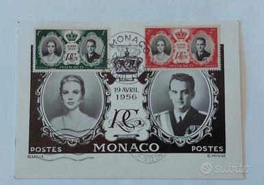 Cartolina postale Monaco 19 Aprile 1956