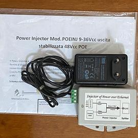 Iniettore Power Over Ethernet 9-36V IN 48V POE