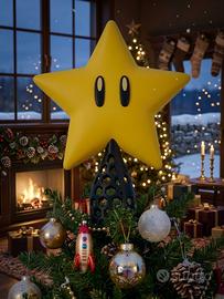 Puntale di natale christmas super mario bros star