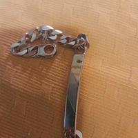 Braccialetto uomo argento