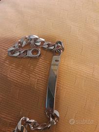 Braccialetto uomo argento