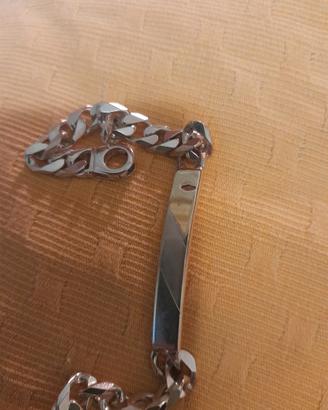 Braccialetto uomo argento