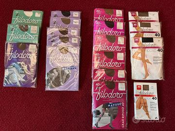 18 paia Collant Filodoro vari DEN/Colori -nuovi-