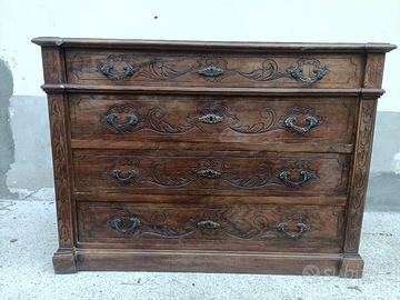 COMÒ IN LEGNO MASSELLO STILE CLASSICO – 4 CASSETTI