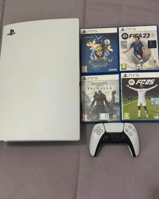 PS5 + 4 Giochi + Scatola e Accessori