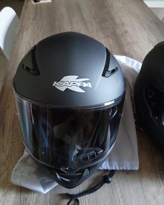 2 caschi moto kappa 1 xl e 1 s nuovi con fodera