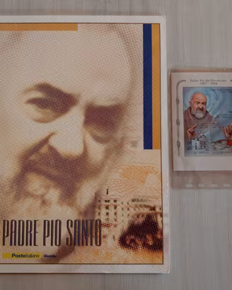 Padre Pio - Folder 2002 + Foglietto Vaticano 1999