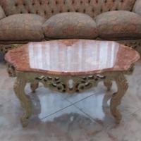 Divano 3 posti con 2 poltrone singole e tavolino
