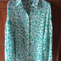 Camicetta floreale in voile crespo elasticizzata 