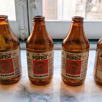 Gruppo 4 bottiglie vintage Birra Forst.