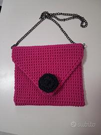 borsa fatta a mano,borsa ad uncinetto,pochette