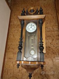 Orologio a pendolo antico fine 800 legno