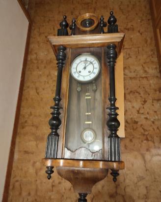 Orologio a pendolo antico fine 800 legno