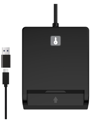 Lettore smart card usb tocco virtuale per fido2 wi