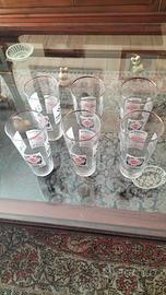 6 bicchieri long drinks e 2 misurini vintage