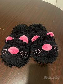 Ciabatte peluche forma gatto