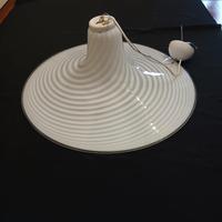 lampadario in Murano vortice bianco 