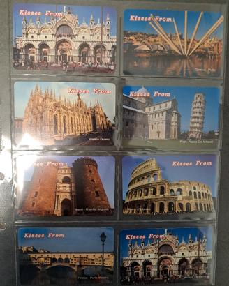 8 schede telefoniche nuove Kisses From