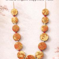 Collana in decoupage carta origami washi 