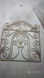Grata artistica  ferro pieno ottonata 90x90