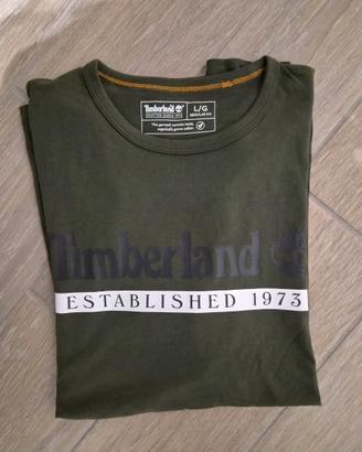 T-shirt maglia Timberland verde