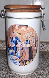 Barattolo ermetico vintage in ceramica 