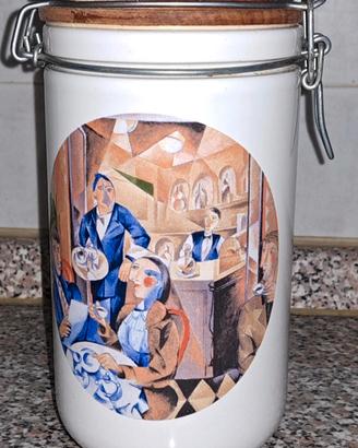 Barattolo ermetico vintage in ceramica 