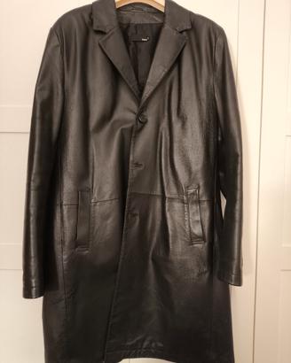 Trench vera pelle taglia 56